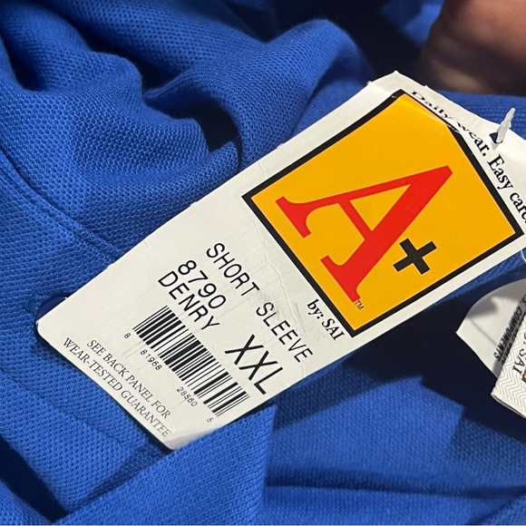 Six Flags Amusement Parks Blue Mens 2XL Golf Polo New Shirt - Picture 5 of 7